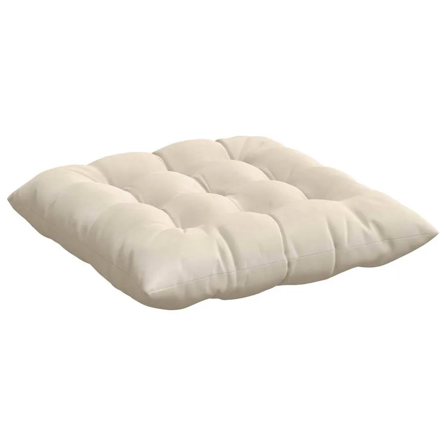 Coussins de siège 4 pcs Beige 40 x 40 x 6 cm Microfibre - 5