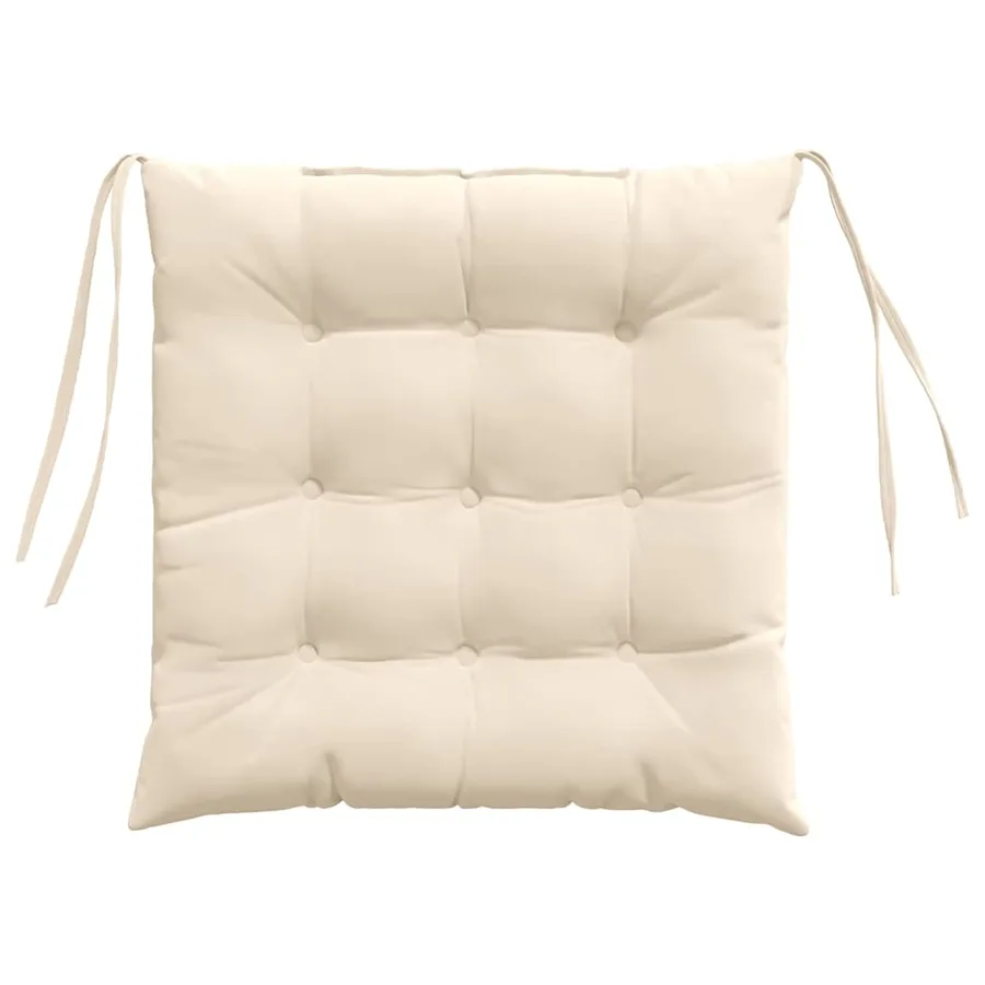 Coussins de siège 4 pcs Beige 40 x 40 x 6 cm Microfibre - 7