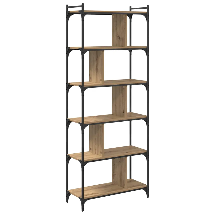 Bibliothèque 5 niveaux 76 x 32 x 192 cm Bois d'ingénierie - 2