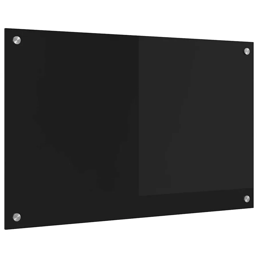 Crédence de cuisine Noir 80 x 50 cm verre trempé - 2