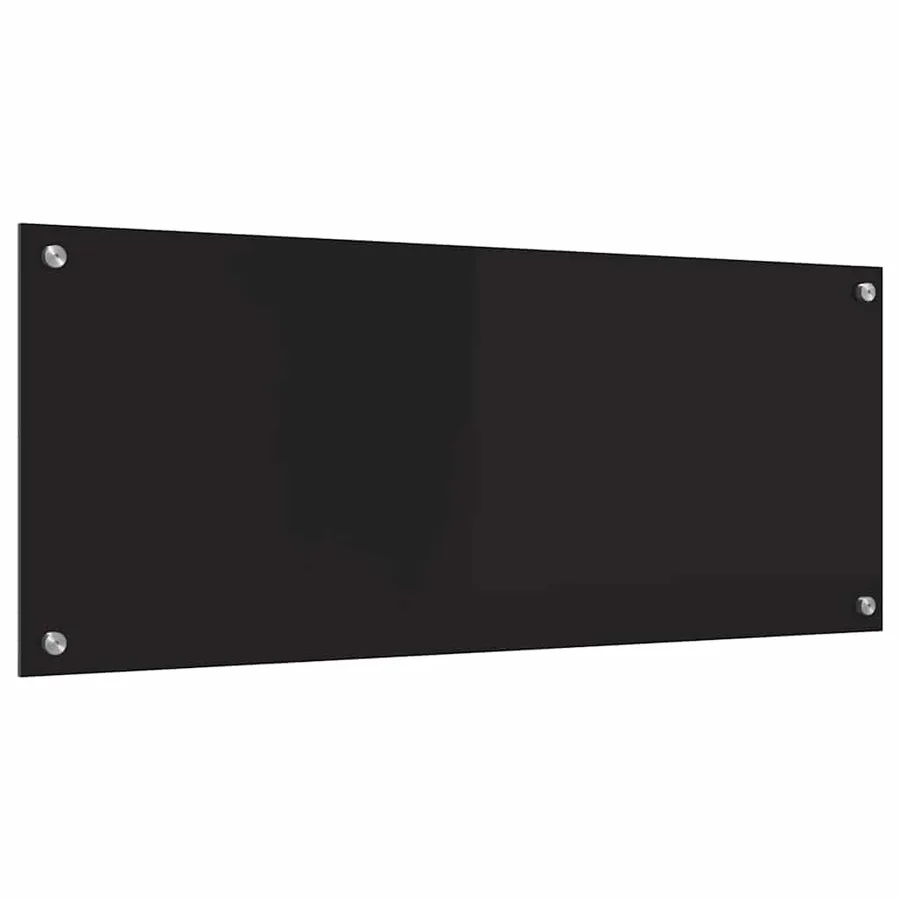 Crédence de cuisine Noir 100 x 40 cm verre trempé - 6