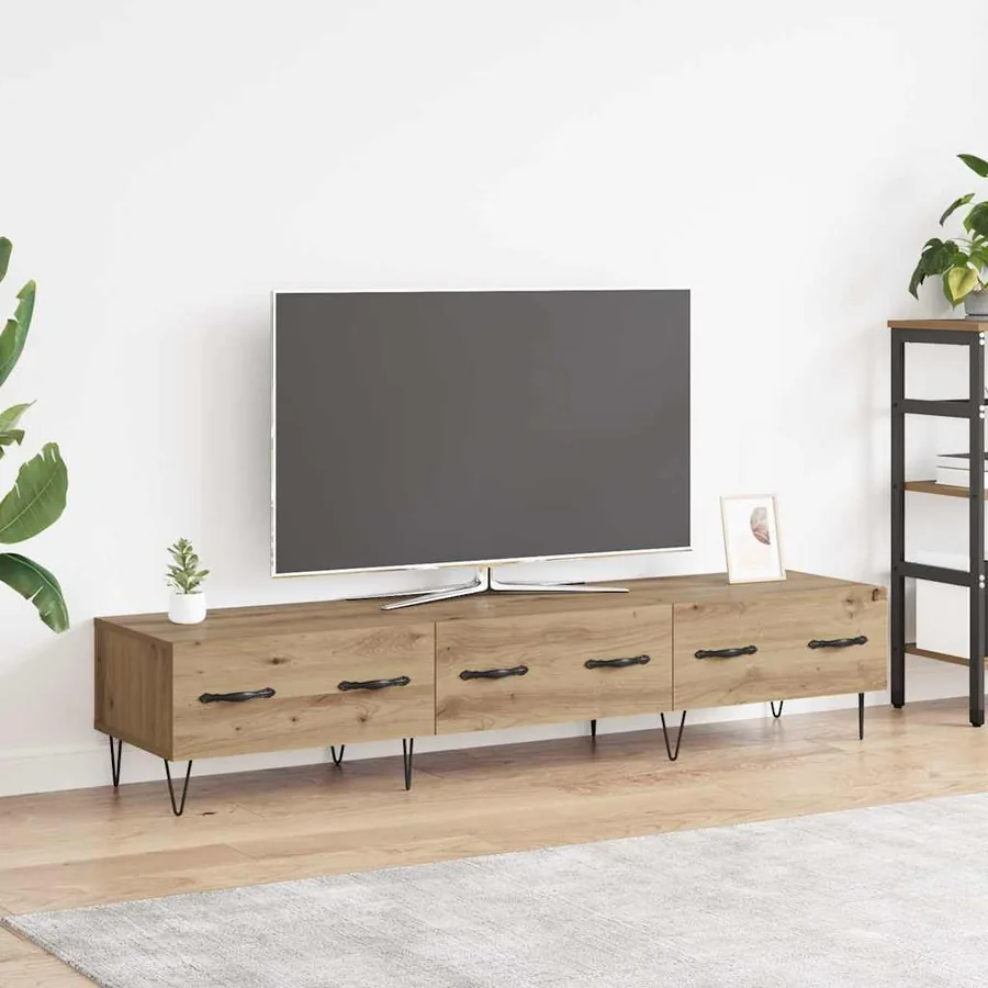 Meuble TV 150 x 36 x 30 cm chêne artisanal Bois d'ingénierie