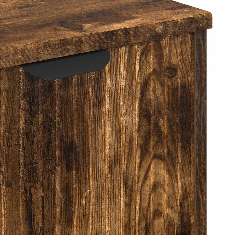 Meuble de Lavabo de Salle de Bain avec stockage Chêne fumé - 11