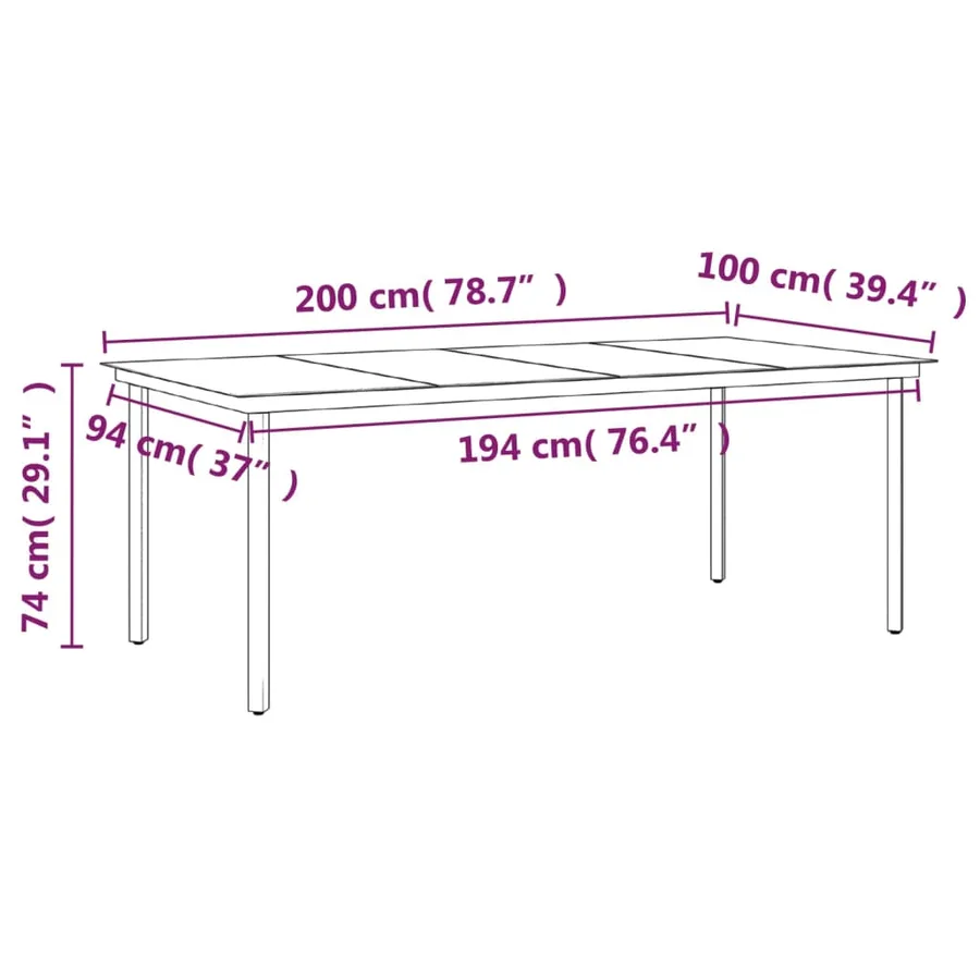 Ensemble à manger de jardin et coussins 9 pcs Gris et noir - 8