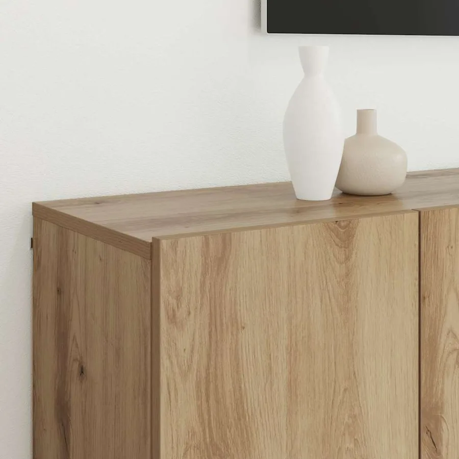 Unites TV 6 pcs chêne artisanal Bois d'ingénierie - 4