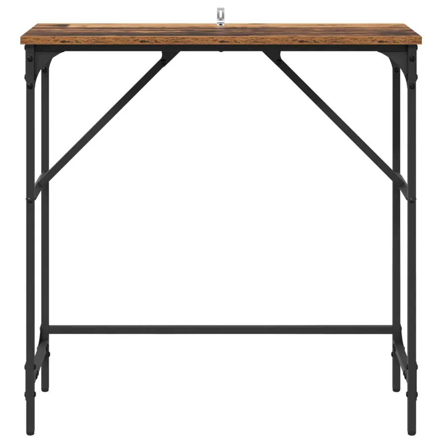 Table console Bois ancien 75 x 32 x 75 cm Bois d'ingénierie - 5