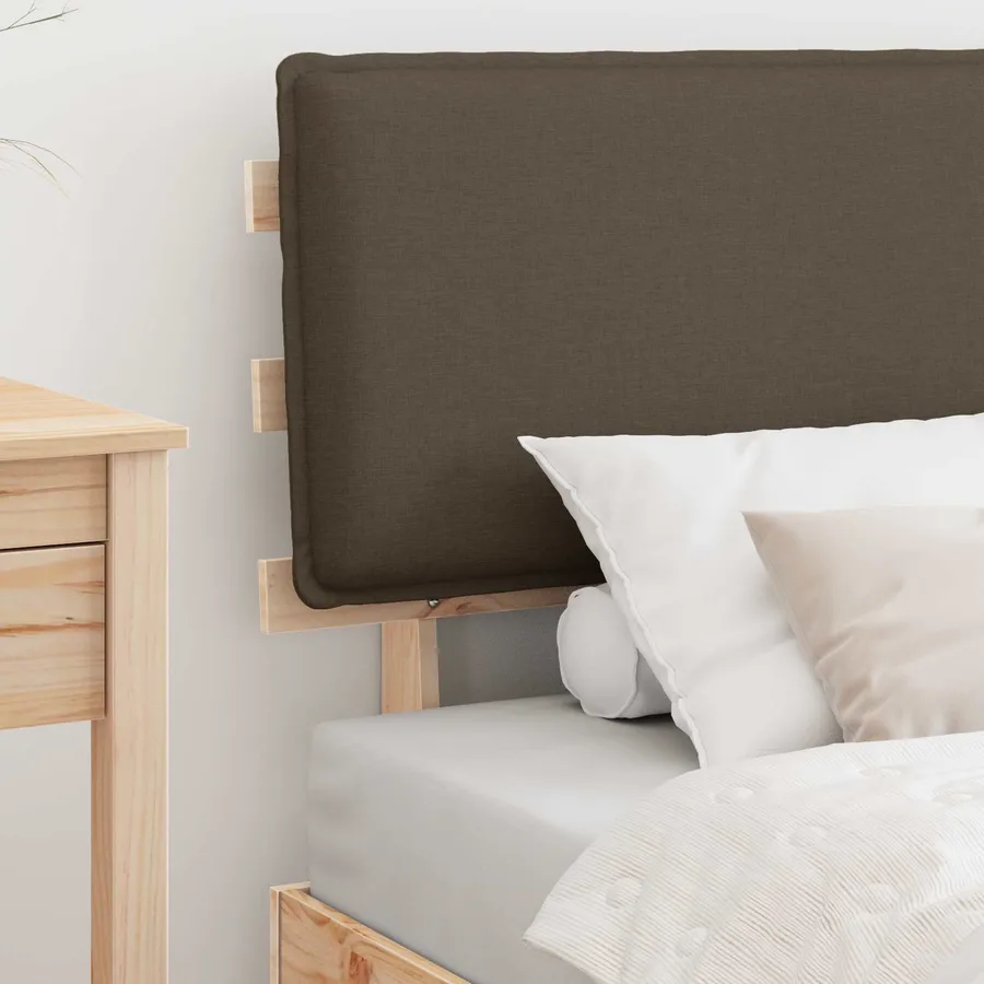 Cadre de lit avec tête de lit rembourrée Taupe 75 x 190 cm - 3
