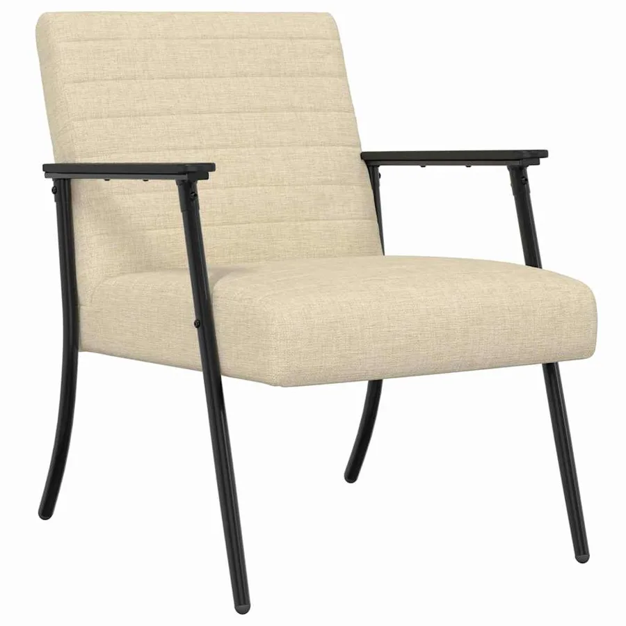 fauteuil Crème 59 x 75 x 78 cm tissu - 2