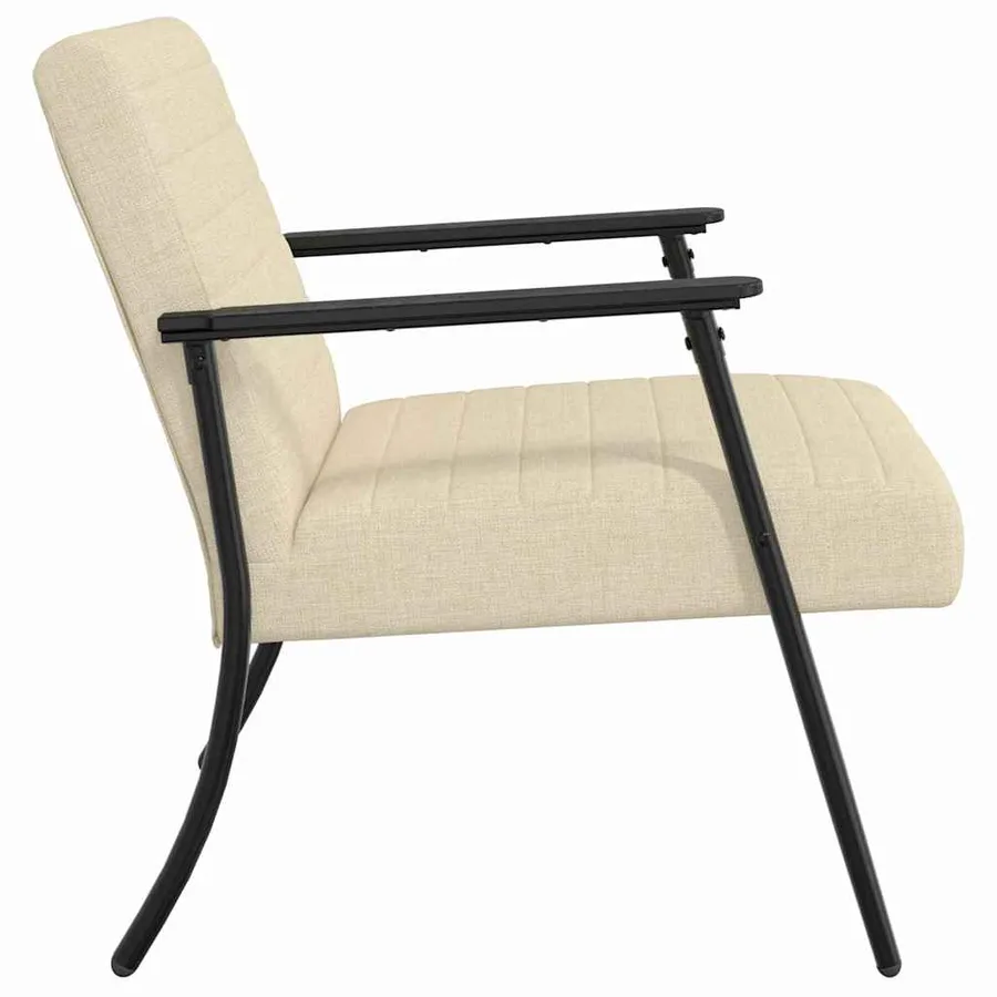 fauteuil Crème 59 x 75 x 78 cm tissu - 5