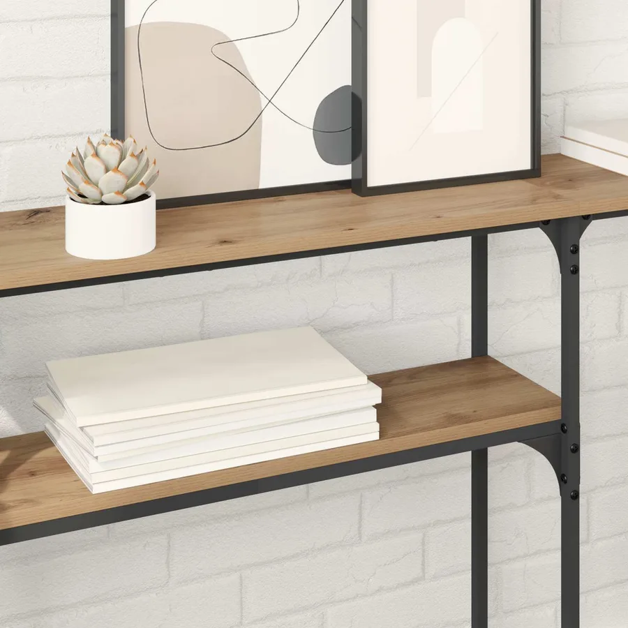 TableConsole Chêne artisanal 145 x 22,5 x 75 cm - 4