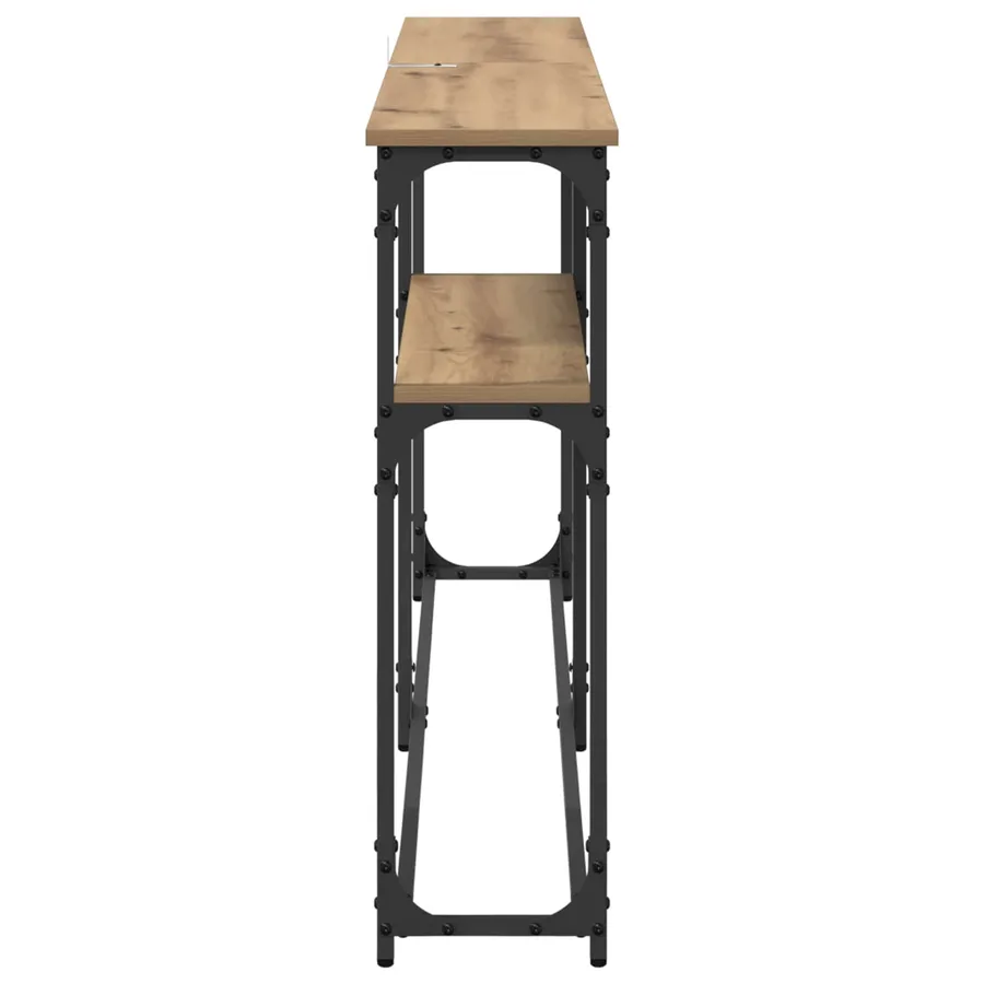 TableConsole Chêne artisanal 145 x 22,5 x 75 cm - 6