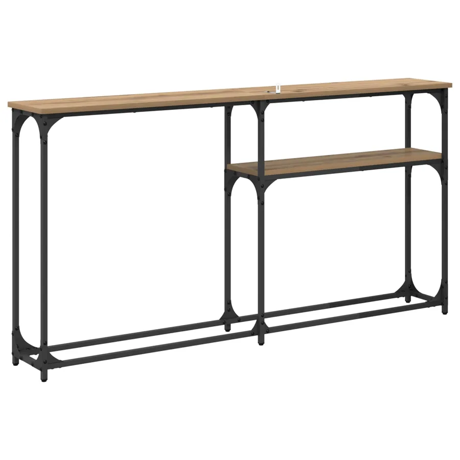 TableConsole Chêne artisanal 145 x 22,5 x 75 cm - 7