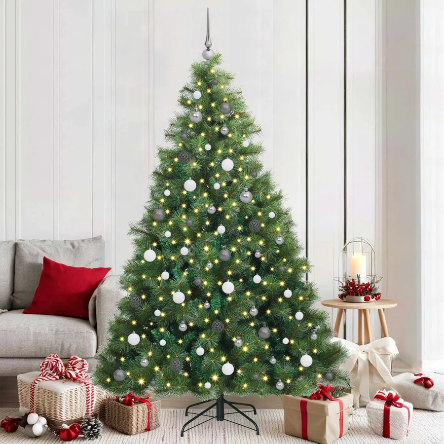 Sapin de Noël artificiel avec 300 LED Vert 210 cm PE et PVC - 3