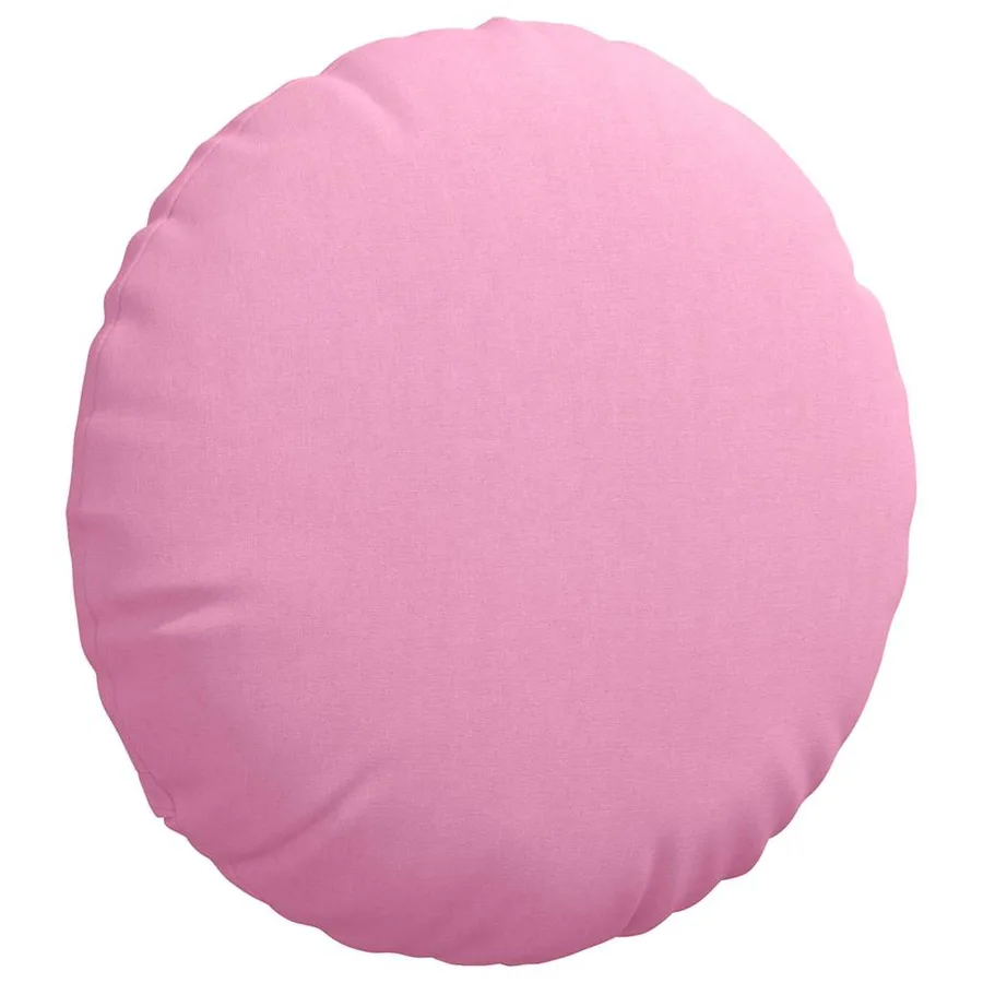 Coussins de siège 2 pcs Rose Ø60 x 21 cm tissu - 5