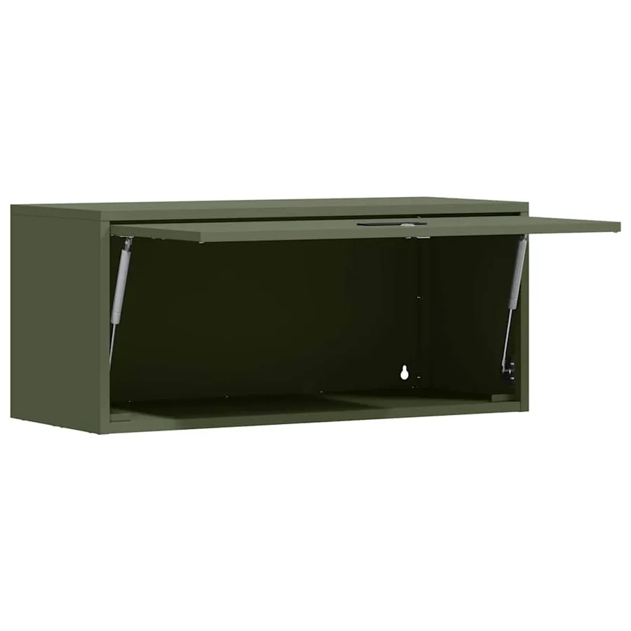Armoire murale pour garage Vert olive 80 x 33 x 35 cm - 5