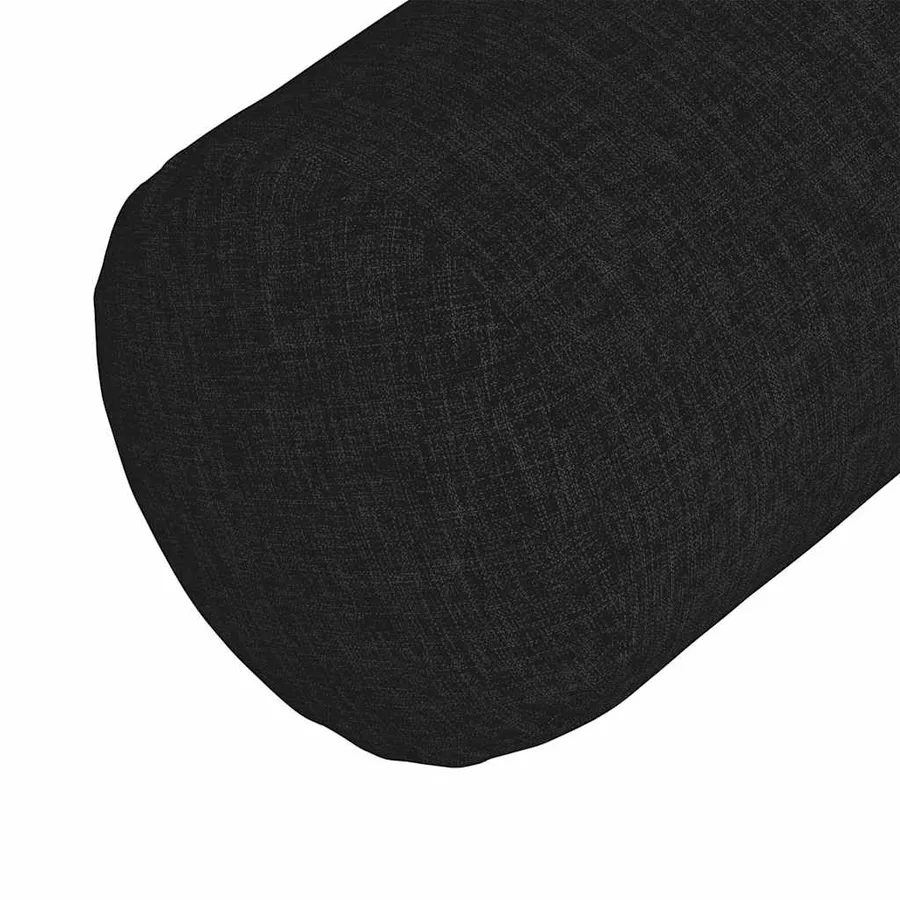 Coussins d'accent 2 pcs Noir Ø 25 x 70 cm tissu - 7