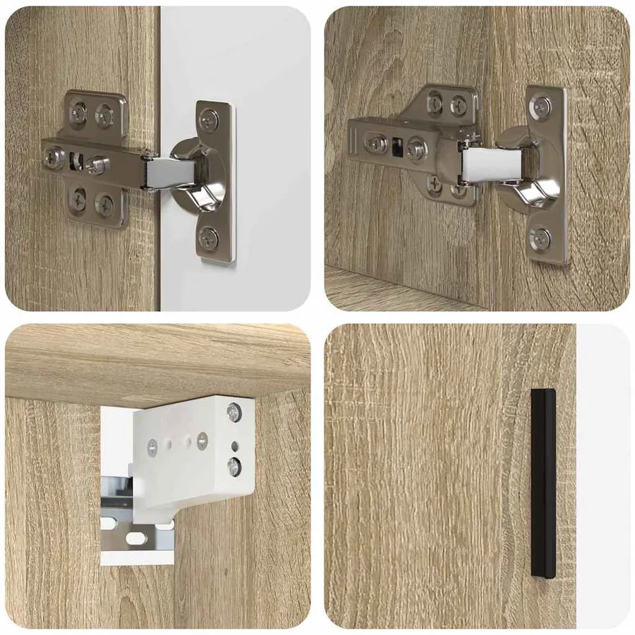 Ensemble de mobilier de salle de bain 5 pcs Chêne Sonoma - 11