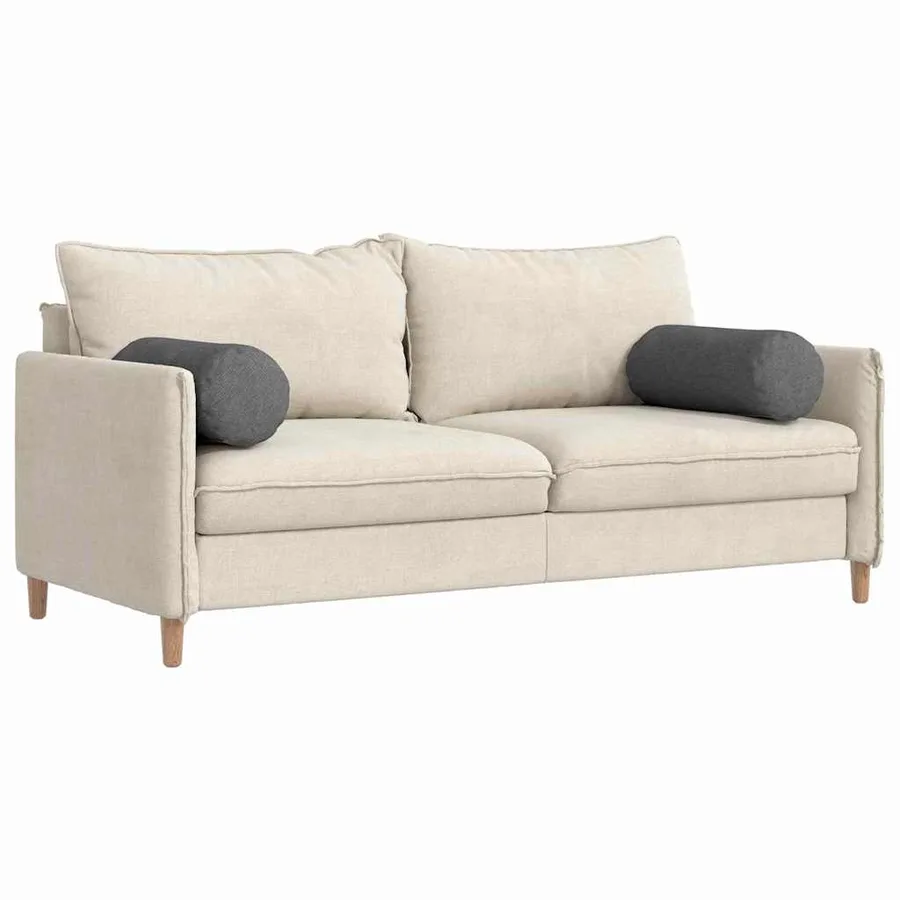 Coussins d'accent 2 pcs Gris foncé Ø 25 x 70 cm - 3