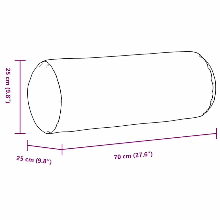Coussins d'accent 2 pcs Vert foncé Ø 25 x 70 cm - 10