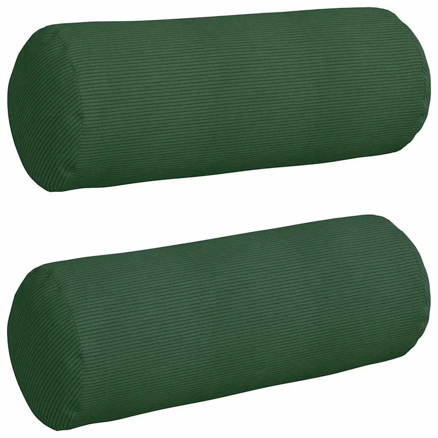 Coussins d'accent 2 pcs Vert foncé Ø 25 x 70 cm - 2