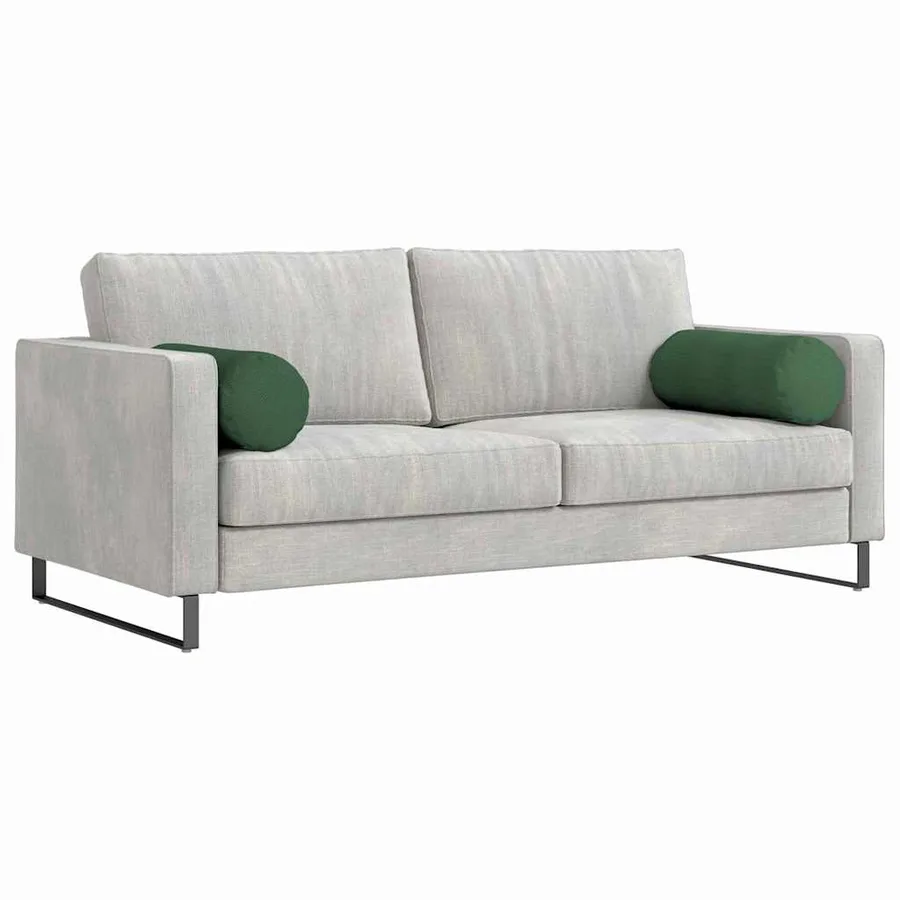 Coussins d'accent 2 pcs Vert foncé Ø 25 x 70 cm - 3