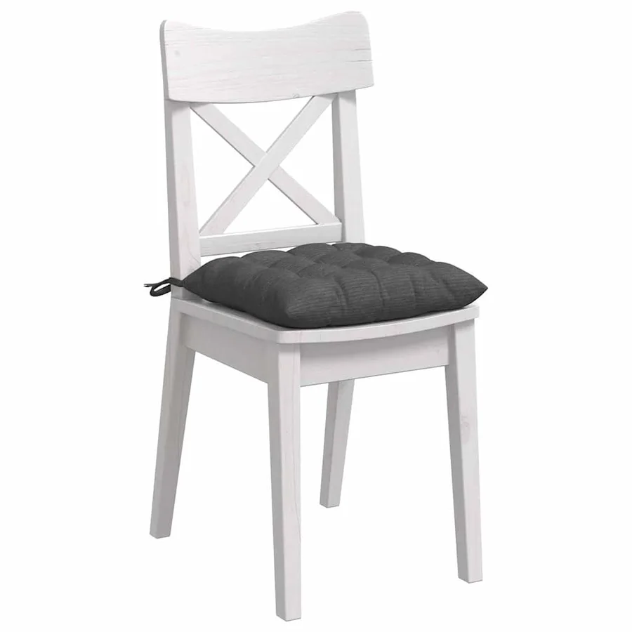 Coussins de siège 4 pcs Gris foncé 40 x 40 x 6 cm - 3