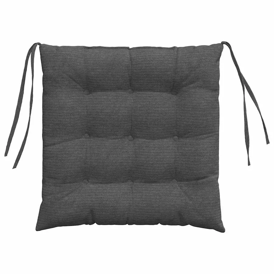Coussins de siège 4 pcs Gris foncé 40 x 40 x 6 cm - 7