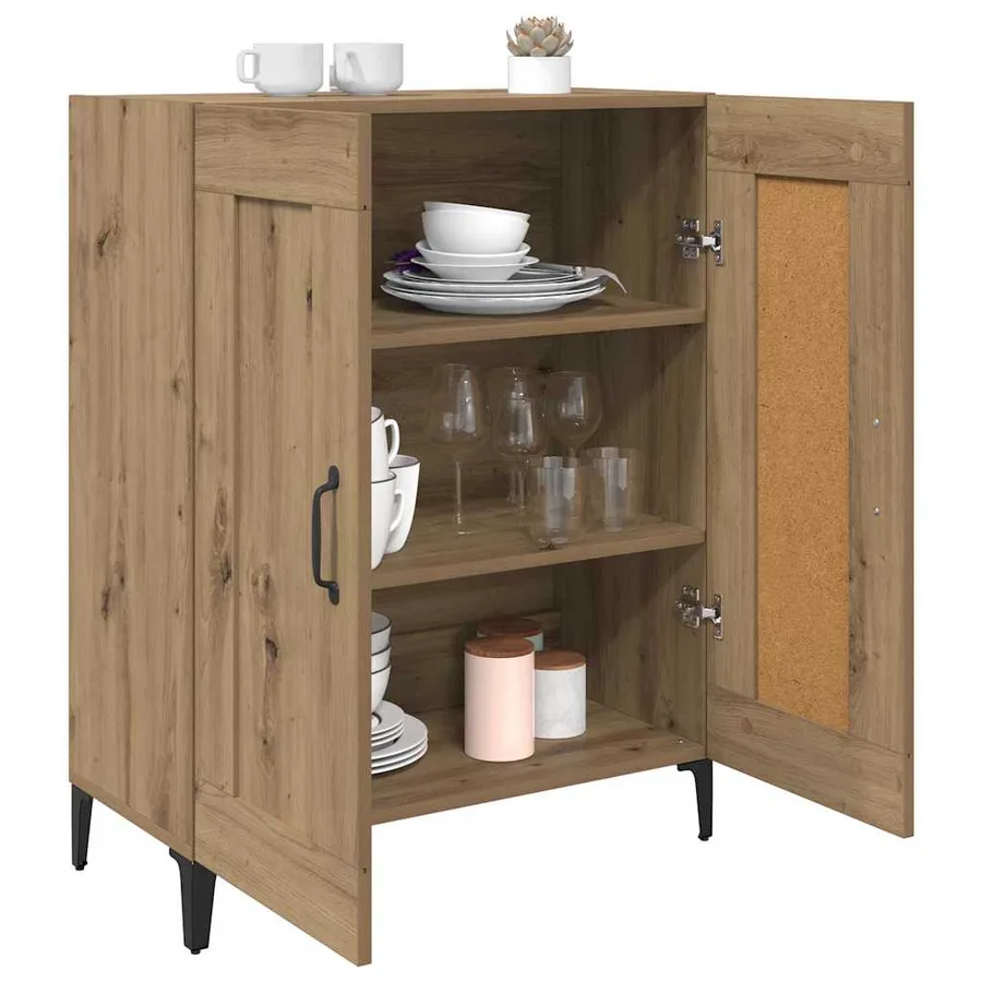 Buffet Chêne artisanal 69,5 x 34 x 90 cm Bois d'ingénierie - 3