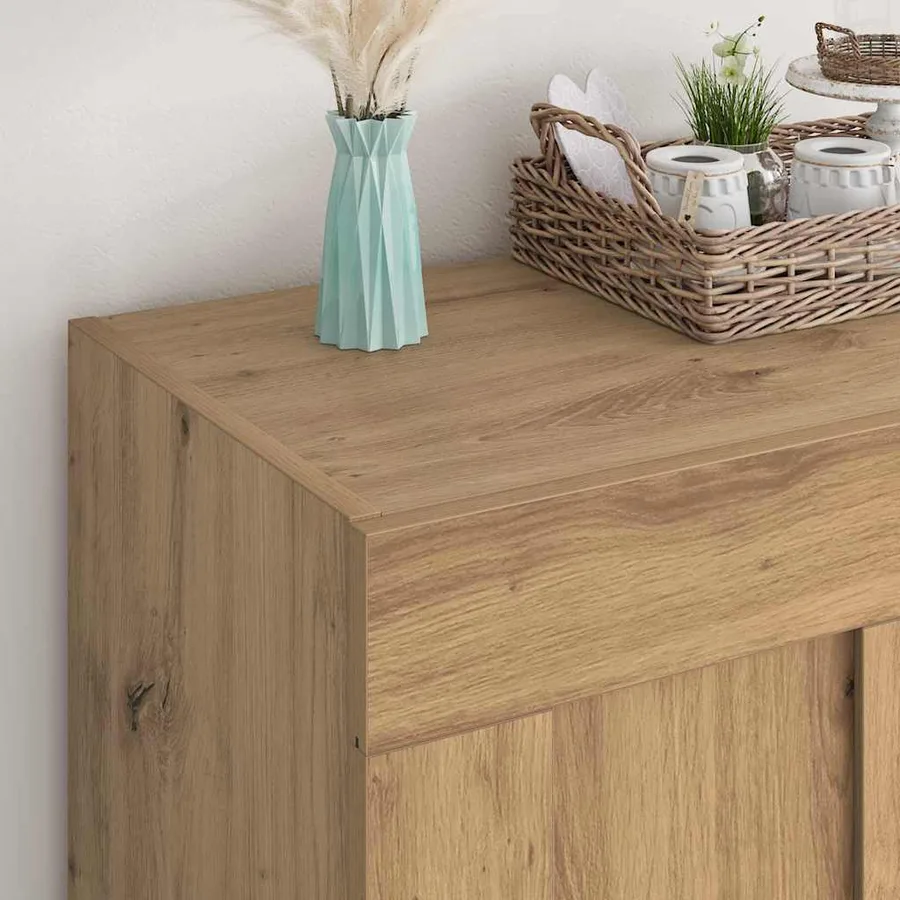 Buffet Chêne artisanal 69,5 x 34 x 90 cm Bois d'ingénierie - 4