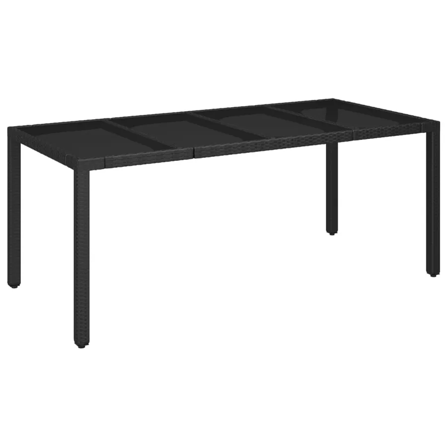 Ensemble à manger de jardin 9pcs et coussins noir et gris - 8