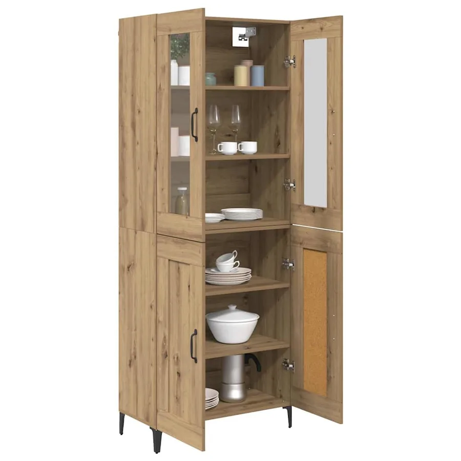 Haut Armoire Chêne artisanal 69,5 x 34 x 180 cm - 3