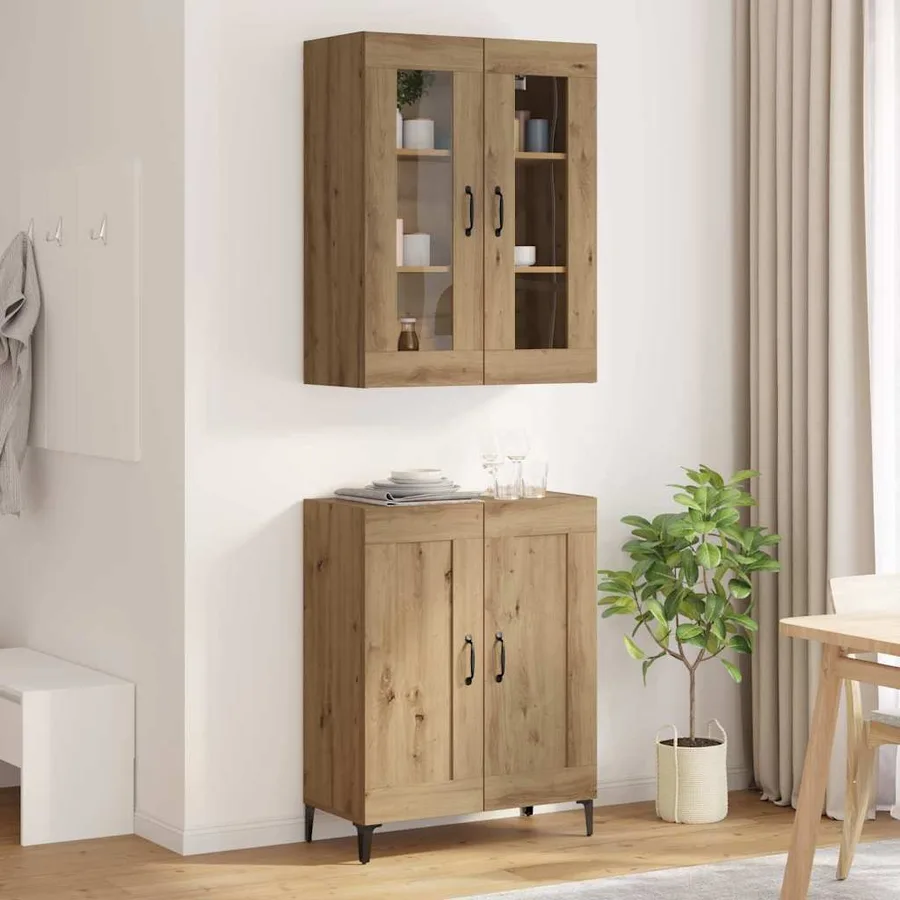 Haut Armoire Chêne artisanal 69,5 x 34 x 180 cm - 4