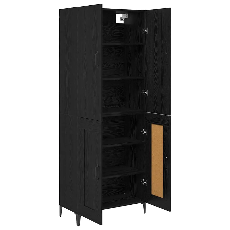 Haut Armoire Chêne noir 69,5 x 34 x 180 cm Bois d'ingénierie - 5