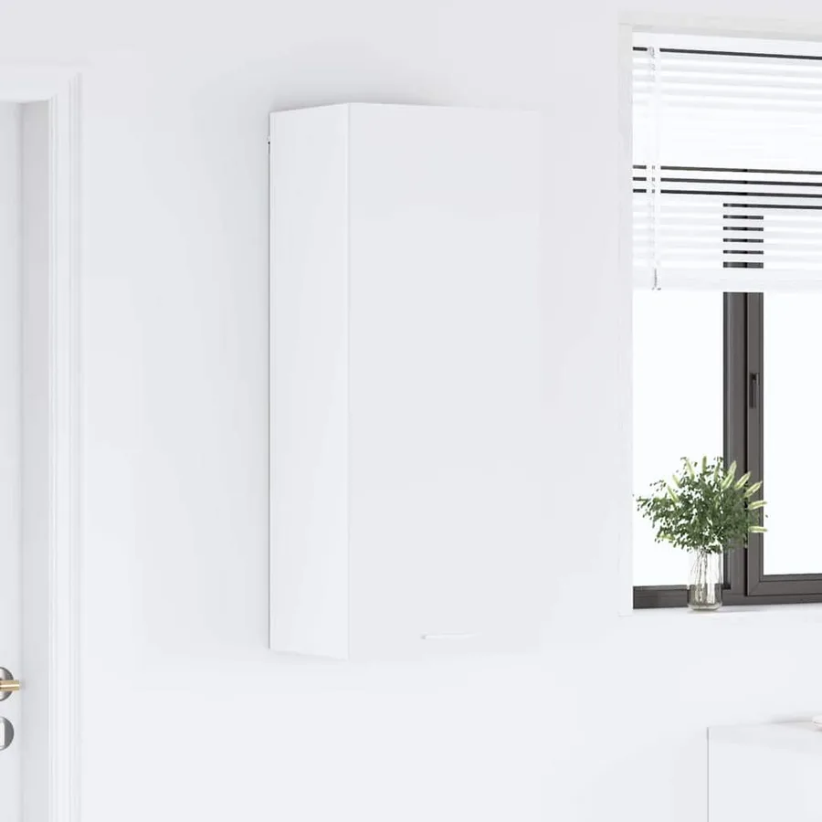 Armoire suspendue Blanc 40 x 31 x 100 cm Bois d'ingénierie - 4