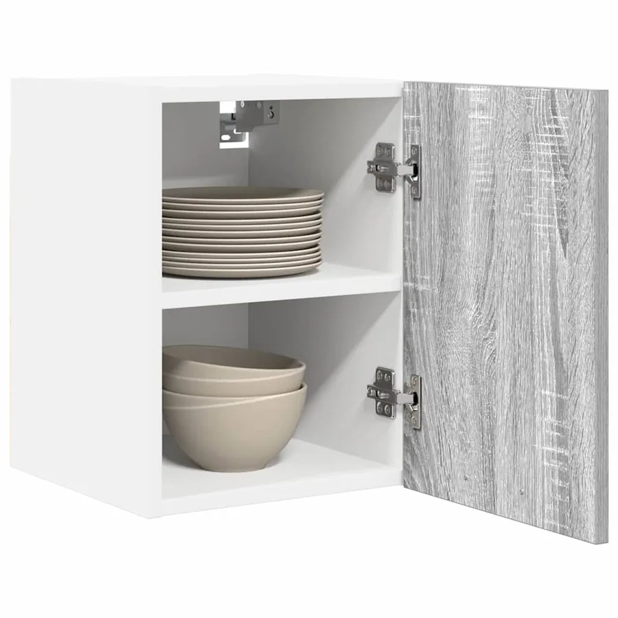Armoire suspendue Gris Sonoma et Blanc 30 x 31 x 40 cm - 3