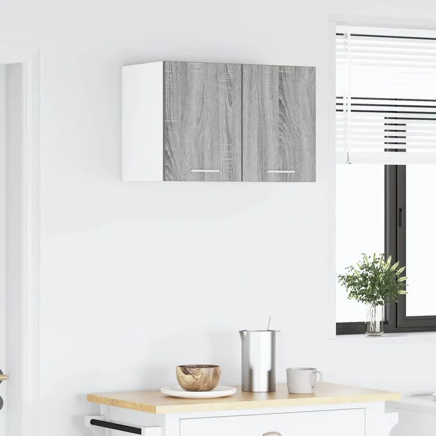 Armoire suspendue Gris Sonoma et Blanc 30 x 31 x 40 cm - 4