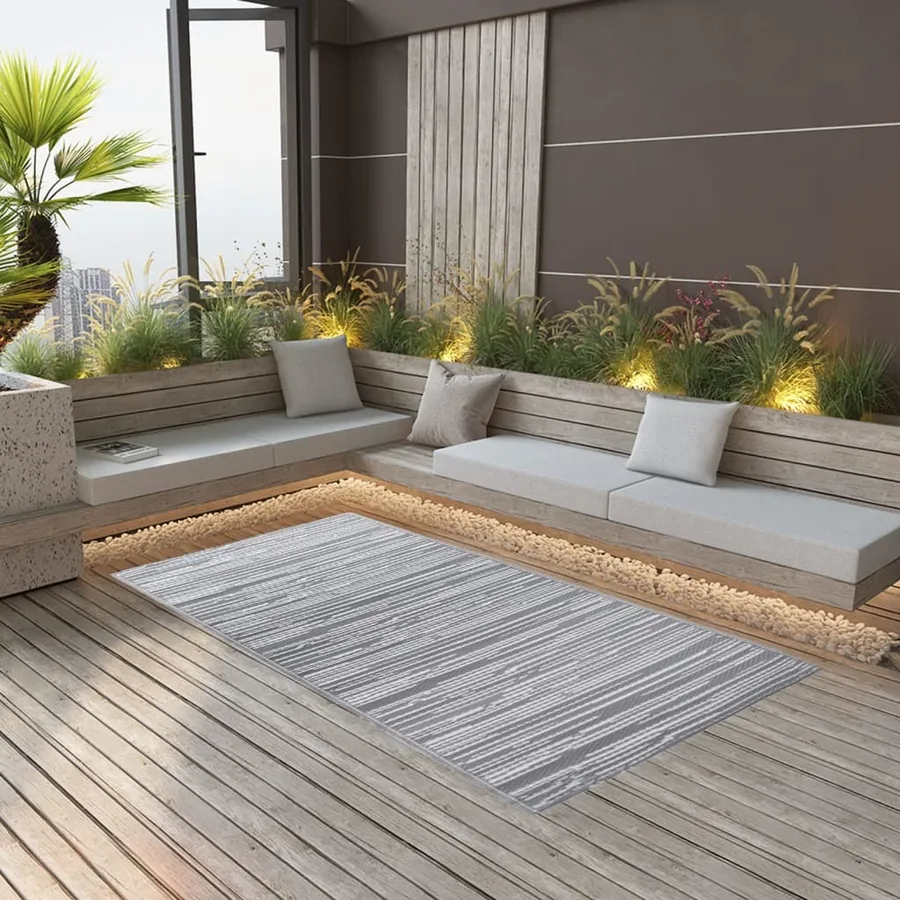 Tapis d'extérieur ARAKIL Gris 160x230 cm PP
