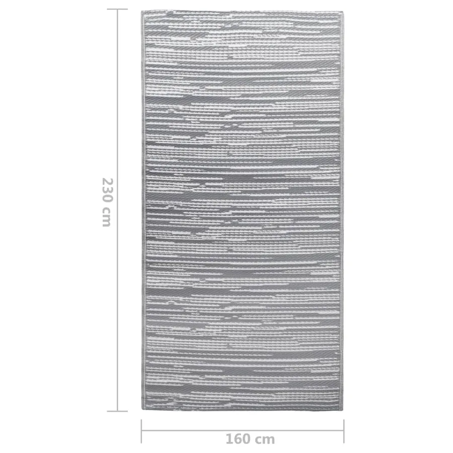 Tapis d'extérieur ARAKIL Gris 160x230 cm PP - 7
