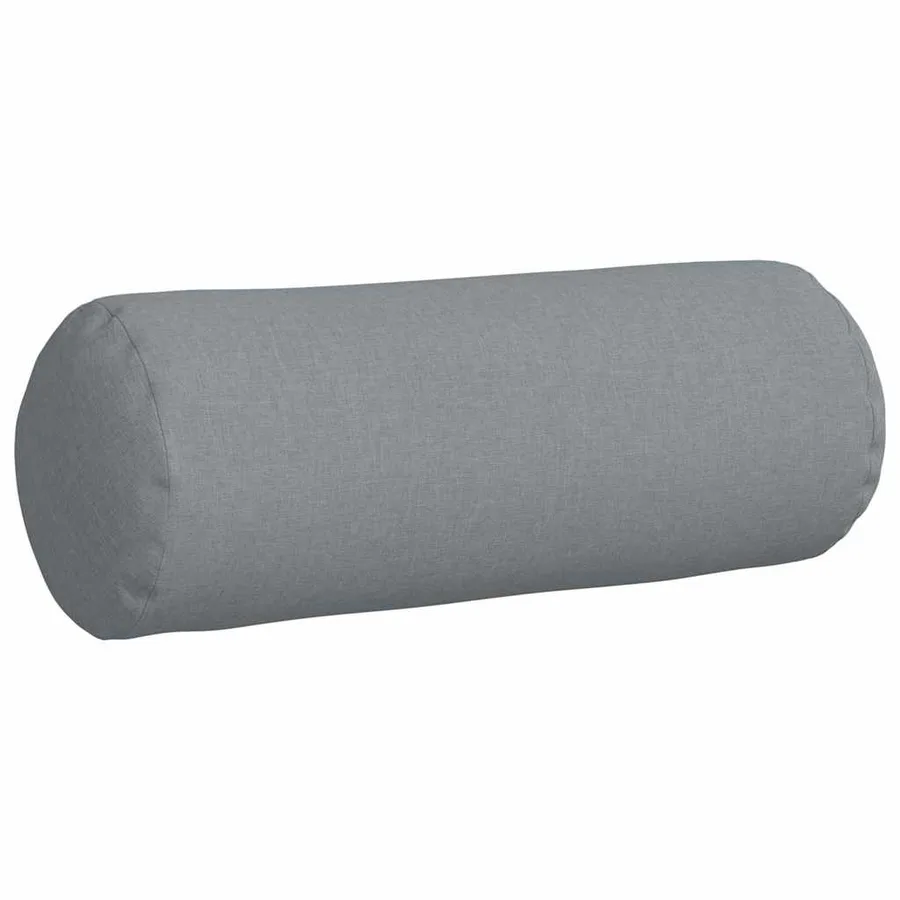 Coussins d'accent 2 pcs Gris clair Ø 25 x 70 cm tissu - 5