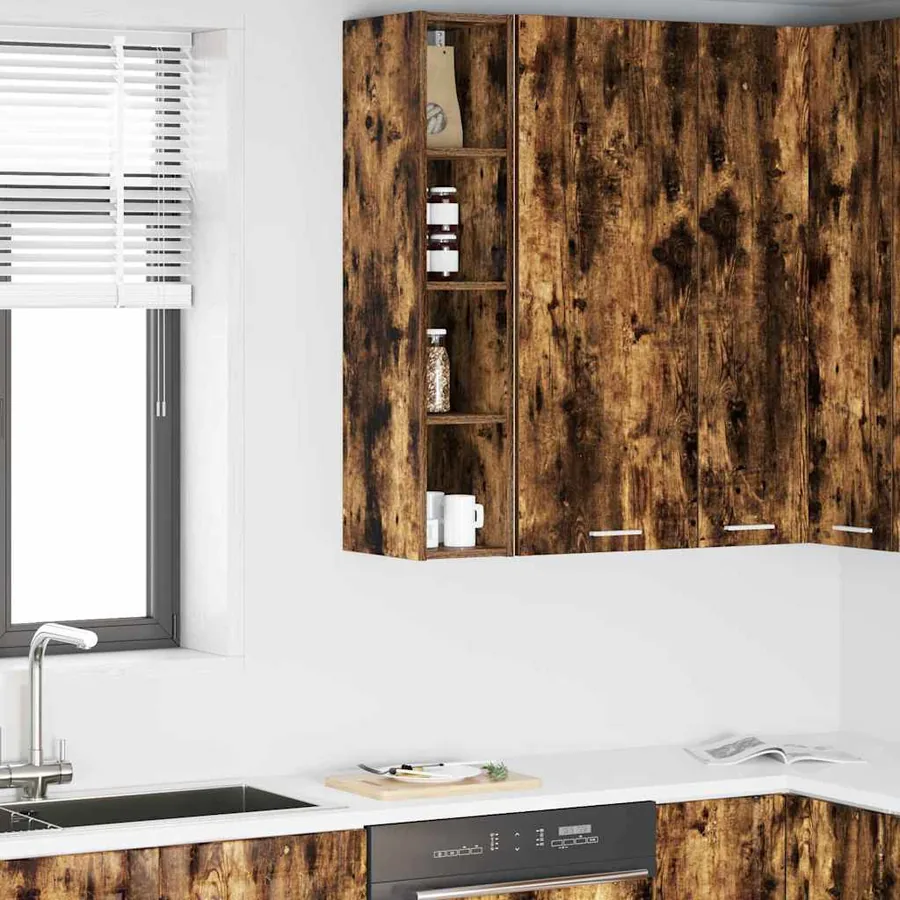 Armoire suspendue avec stockage Chêne fumé 20 x 29,5 x 100 cm