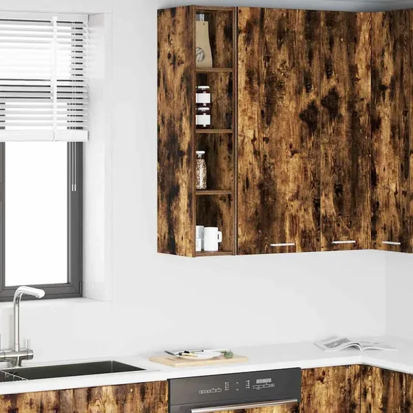 Armoire suspendue avec stockage Chêne fumé 20 x 29,5 x 100 cm