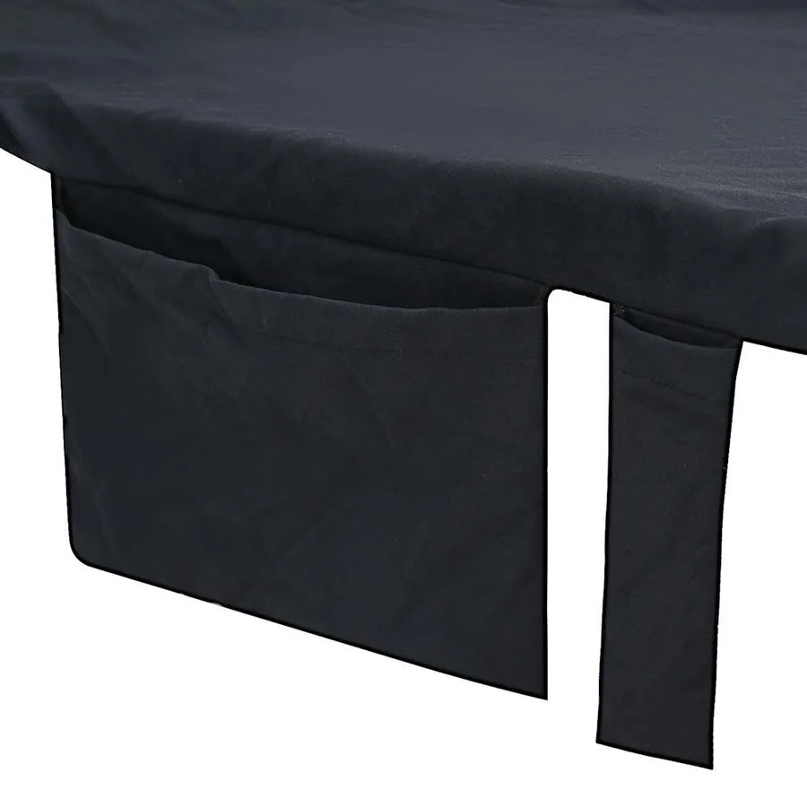 Serviettes de Transat 2 pcs Noir 210 x 75 cm - 7
