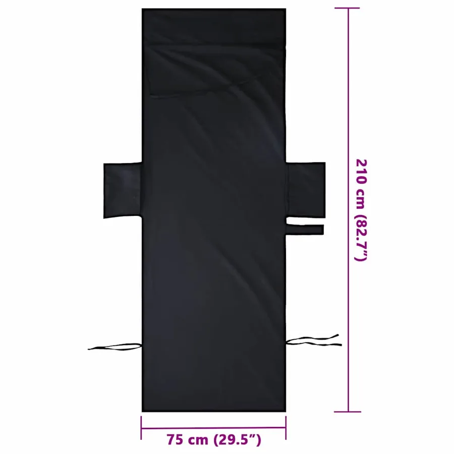Serviettes de Transat 2 pcs Noir 210 x 75 cm - 8