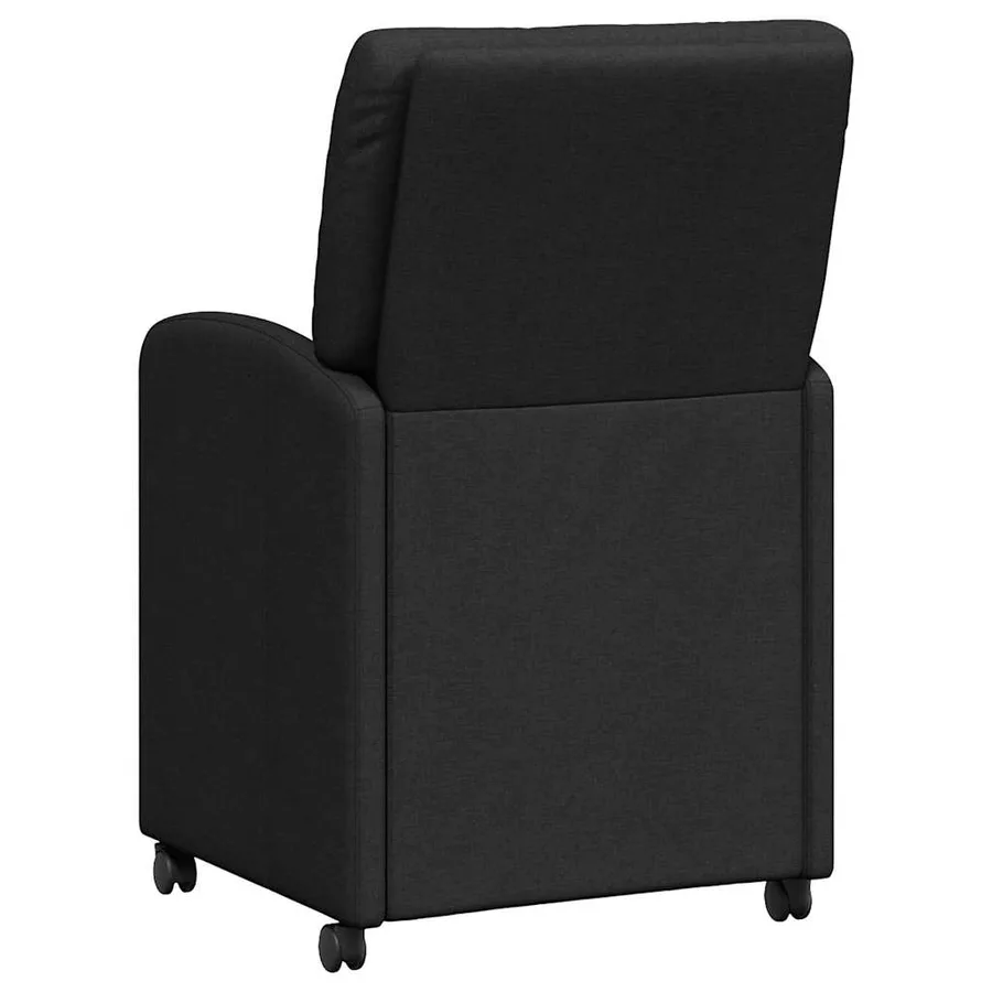 Chaises de Salle à Manger avec Roues 2 pcs Noir 57 x 67 x 95 cm - 6