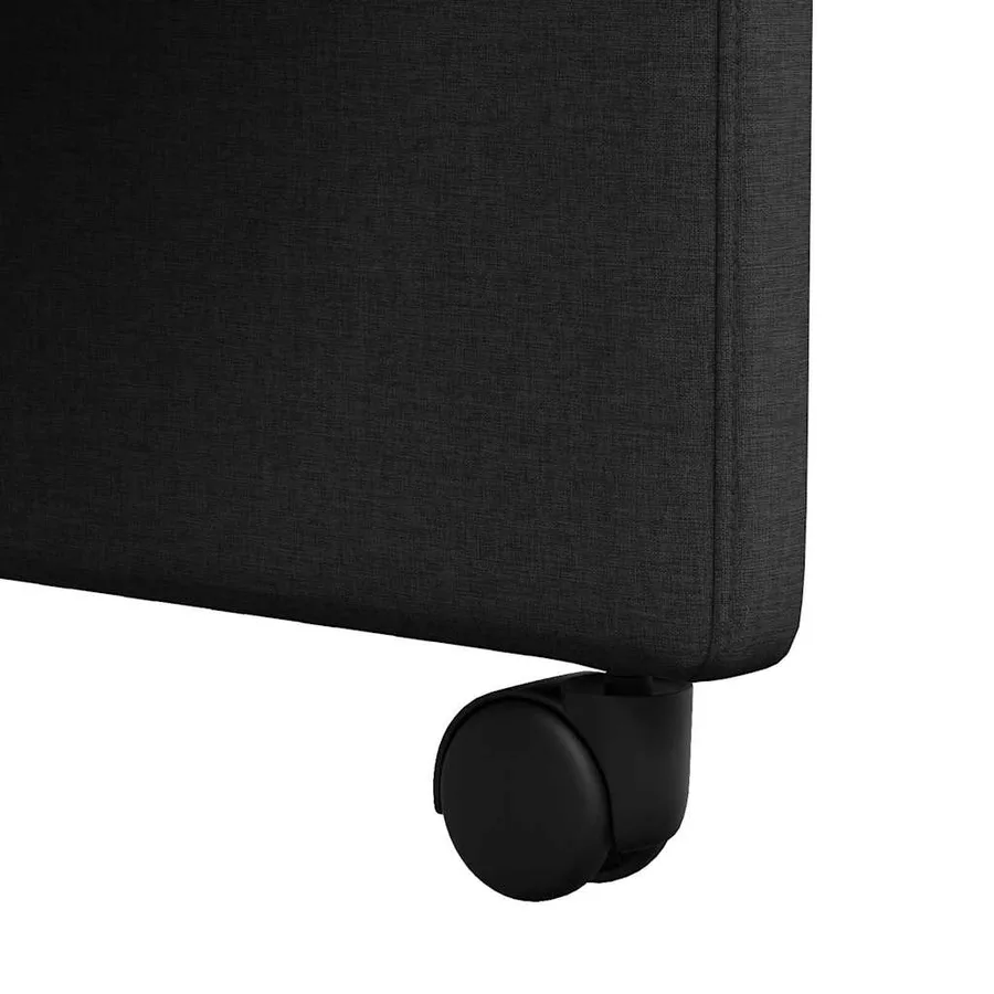 Chaises de Salle à Manger avec Roues 2 pcs Noir 57 x 67 x 95 cm - 9