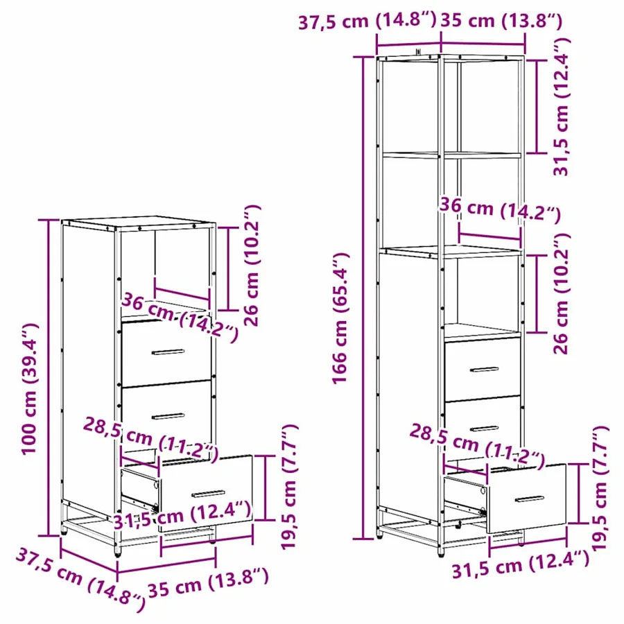 Ensemble de mobilier de salle de bain 4 pcs Chêne noir - 18