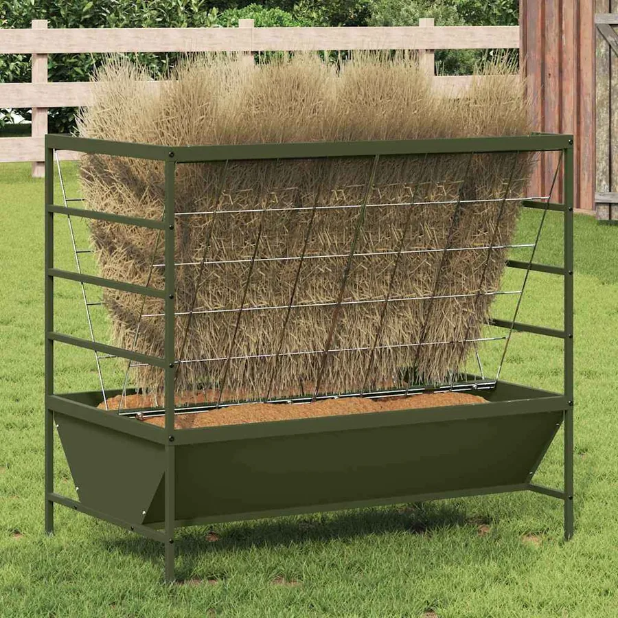 Nourrisseur pour Animaux Vert olive 100 x 60 x 90 cm