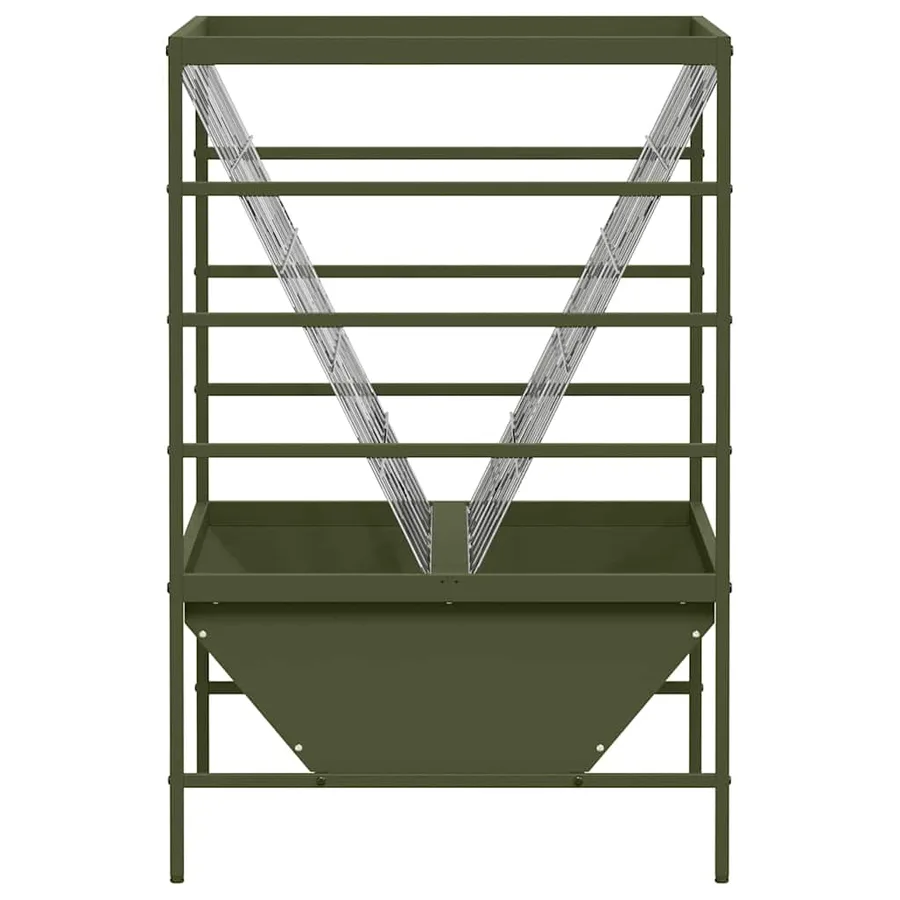 Nourrisseur pour Animaux Vert olive 100 x 60 x 90 cm - 6