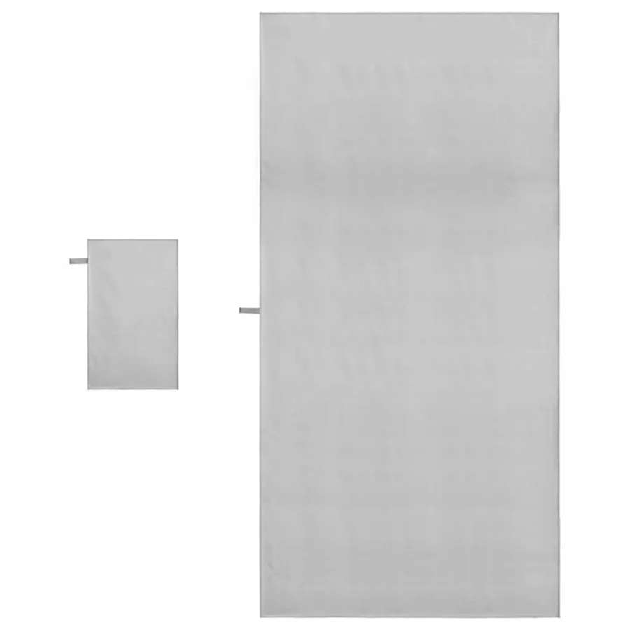 Set de serviettes de sport 2 pcs Gris tissu - 4