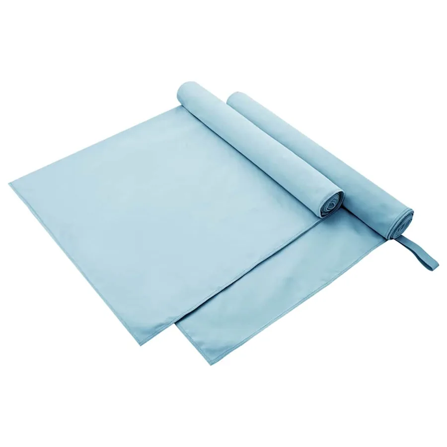 Serviettes de sport 2 pcs Bleu 180 x 90 cm